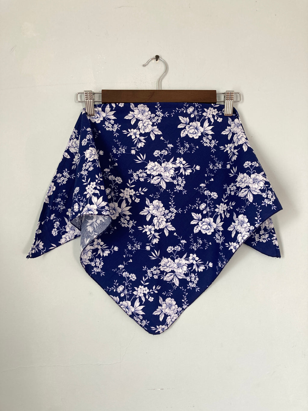 Cotton Headscarf, Blue Floral