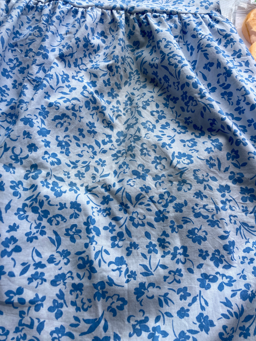 Village Dress, 100% Cotton, with Pockets, Size XL (16/18, 44" bust)
