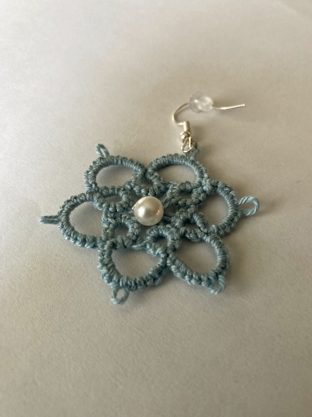 Tatted Lace Earrings, Flowers