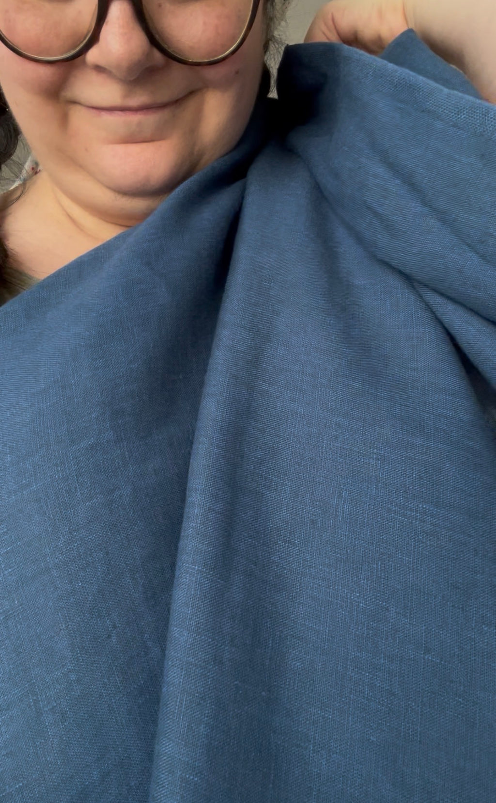 MADE TO ORDER: Village Dress, 100% Linen, Navy Blue, with Pockets