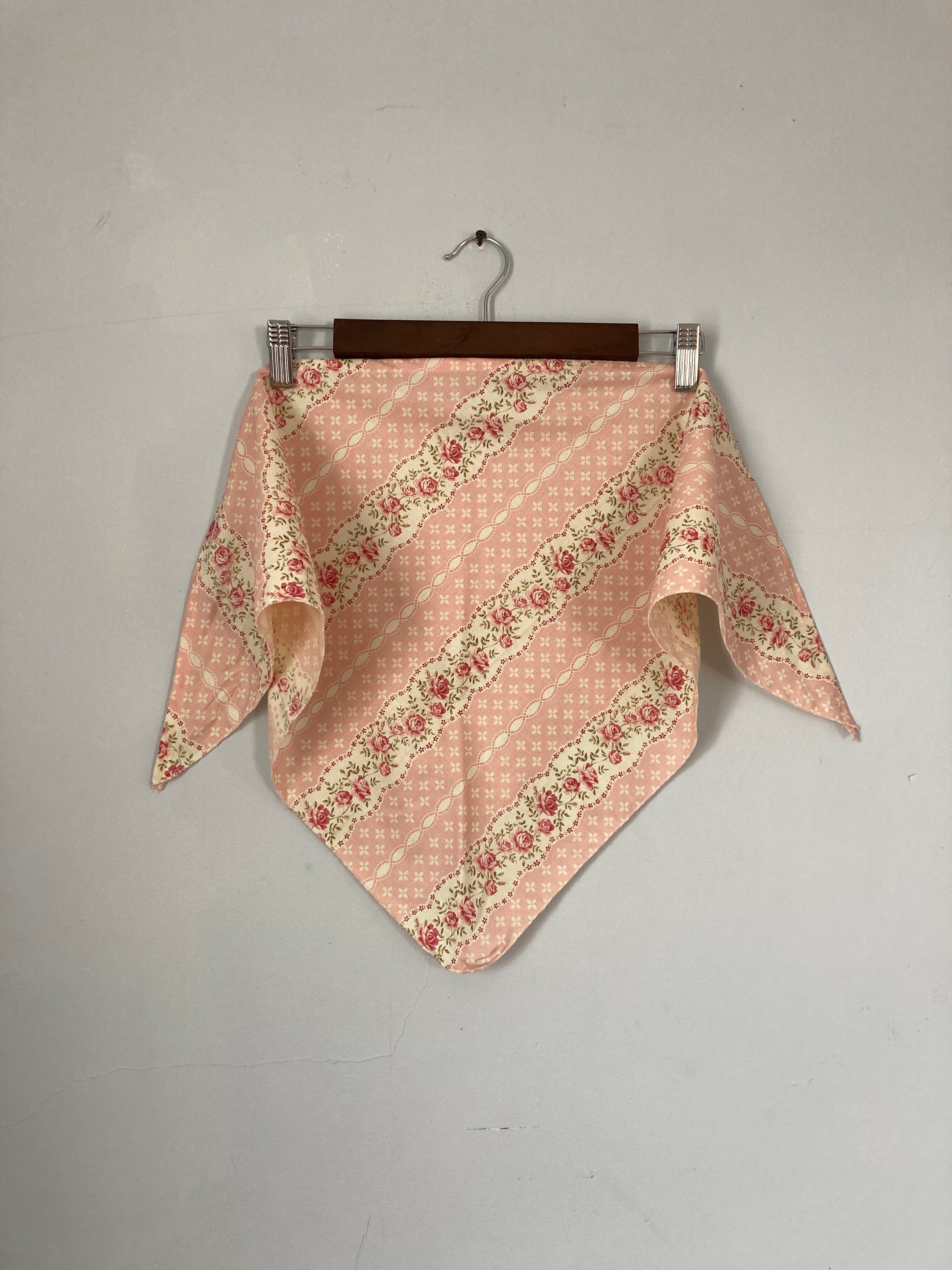 Cotton Headscarf, Pink Floral
