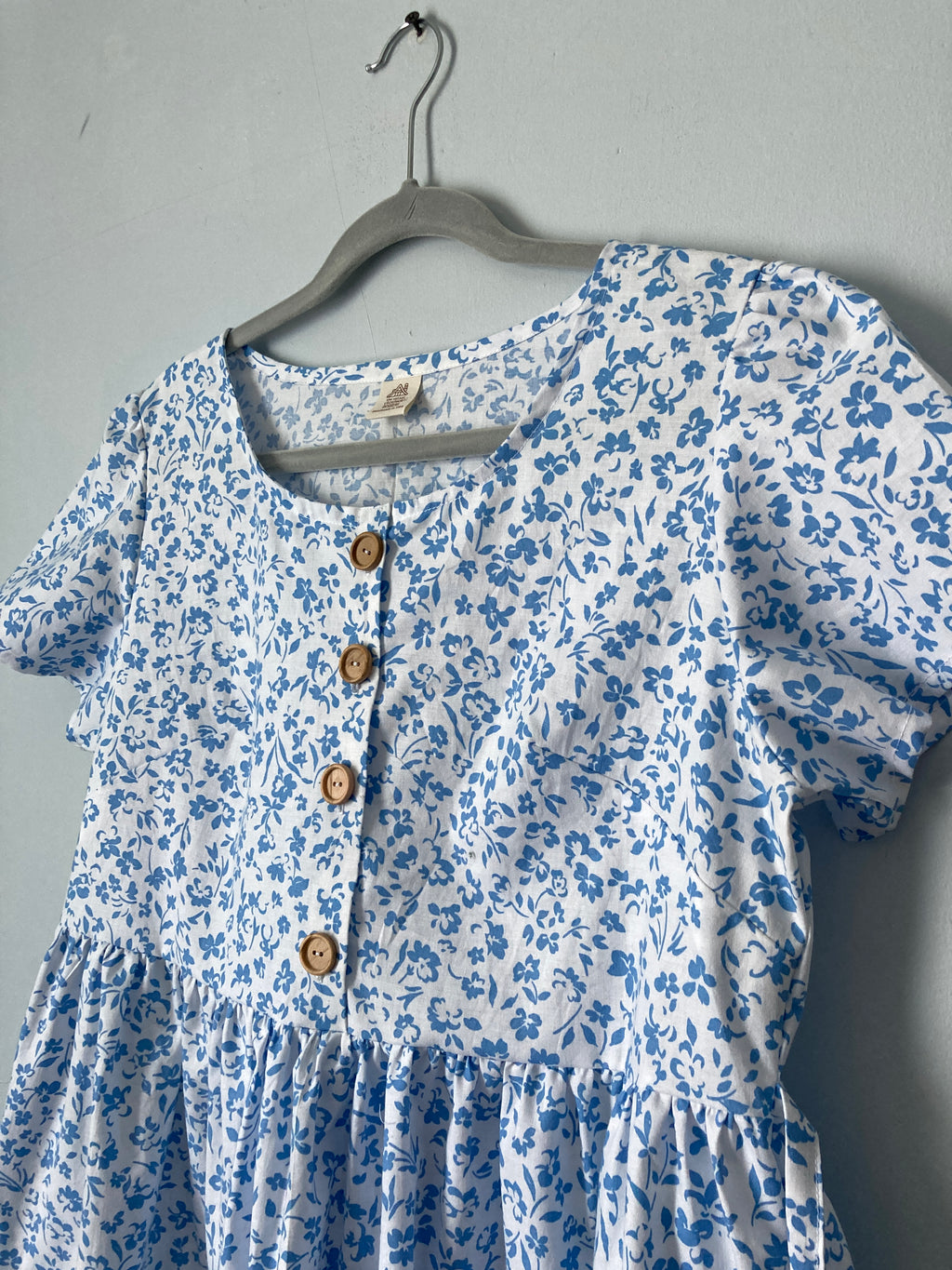 Village Dress, 100% Cotton, with Pockets, Size S (4/6, 36" bust)