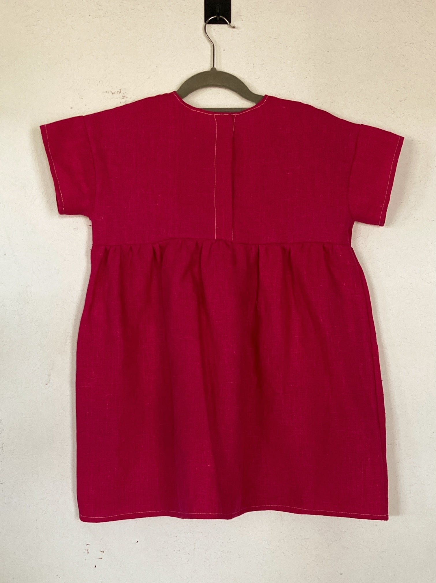 Everything Dress 5-6T, Linen, Fuscia