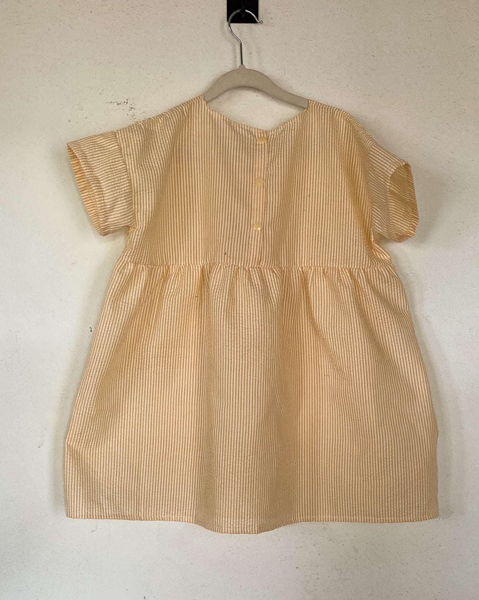Everything Dress 3-4T, Cotton, Yellow-striped