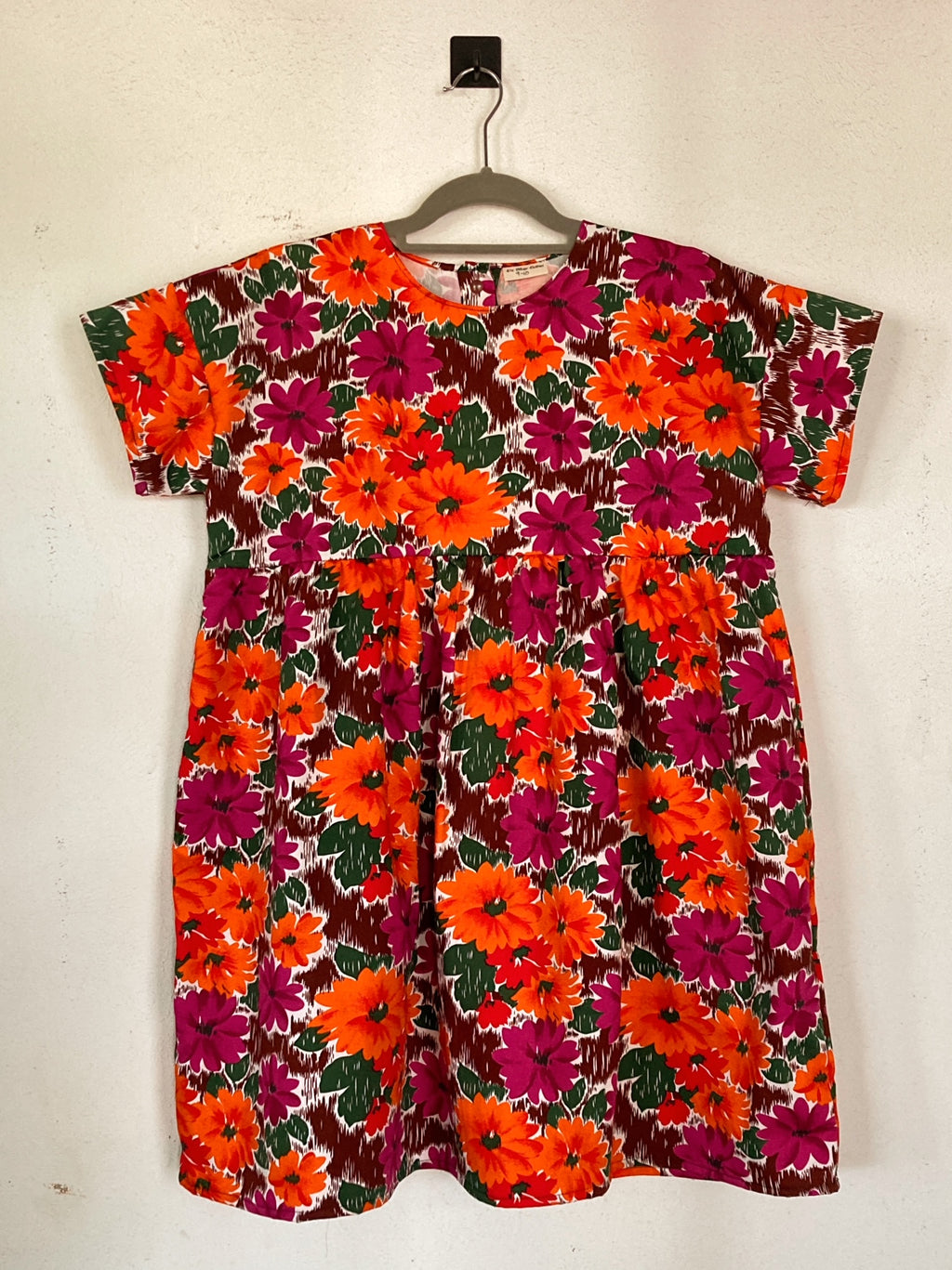 Everything Dress 9-10T, Cotton, Brown Floral