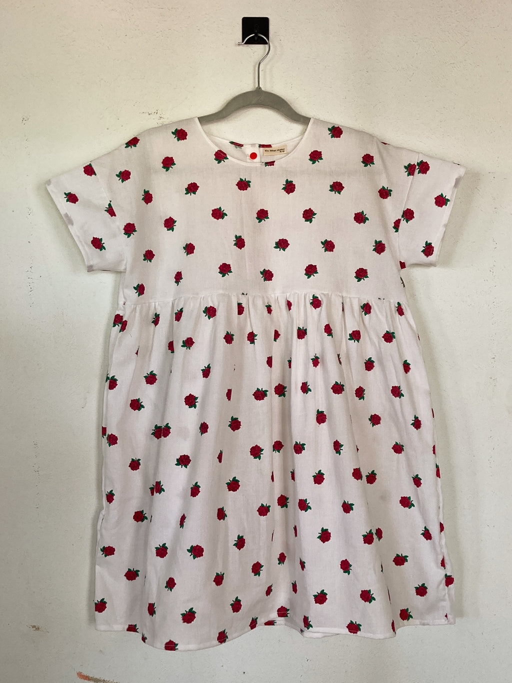 Everything Dress 9-10T, Cotton, White Roses