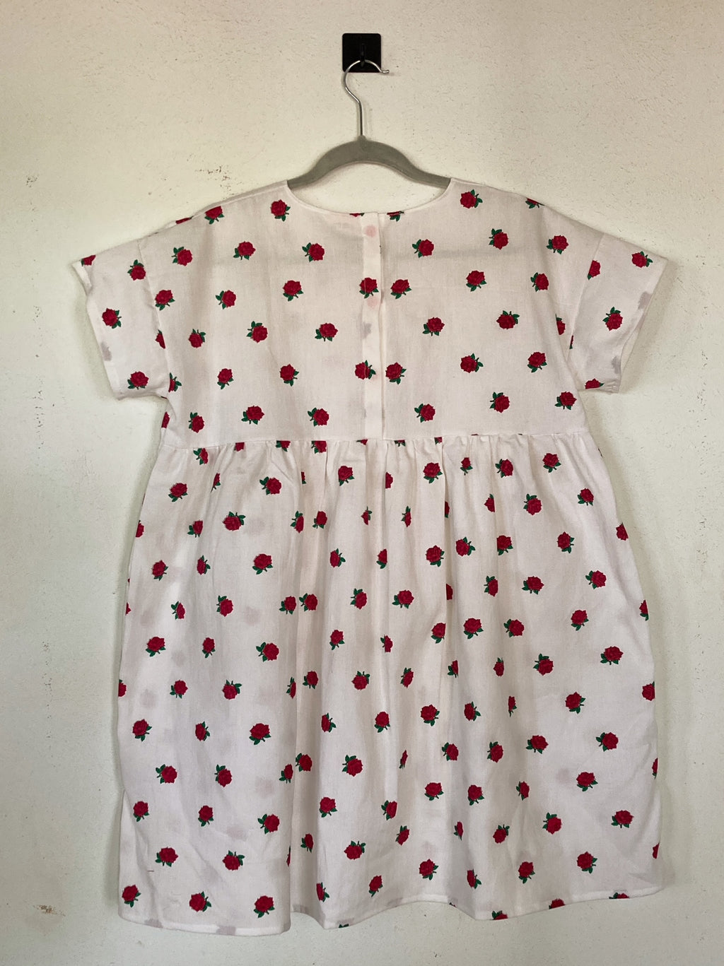 Everything Dress 9-10T, Cotton, White Roses
