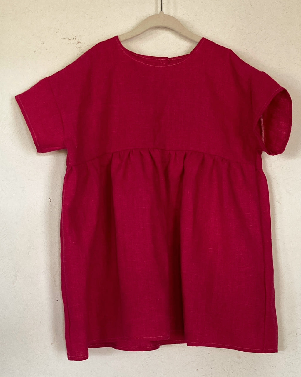 Everything Dress 3-4T, Linen, Fuscia