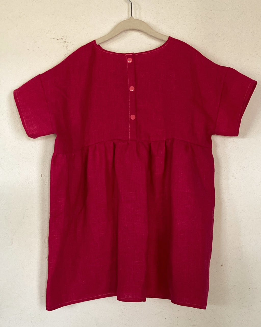 Everything Dress 3-4T, Linen, Fuscia